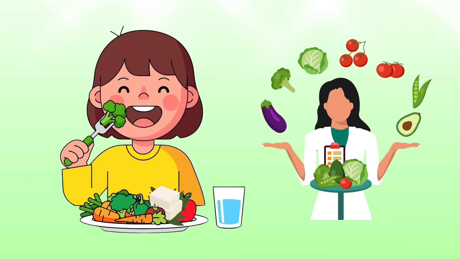 Nghiên cứu hơn 48.000 trẻ hé lộ sự thật về ăn chay và phát triển chiều cao. Đồ họa: Minh Vũ