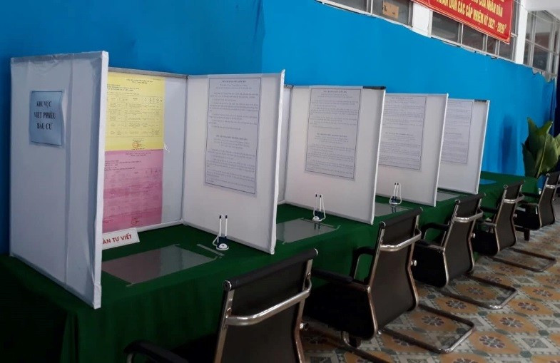 Điểm bầu cử Khu ký túc xá Trường Đại học Bách khoa – Đại học Đà Nẵng trong cuộc bầu cử đại biểu Quốc hội khóa XV và đại biểu Hội đồng nhân dân các cấp nhiệm kỳ 2021-2026. Ảnh: NTCC chuan-bi-chu-dao-cho-bau-cu-dai-bieu-quoc-hoi-khoa-xvi-1.jpg