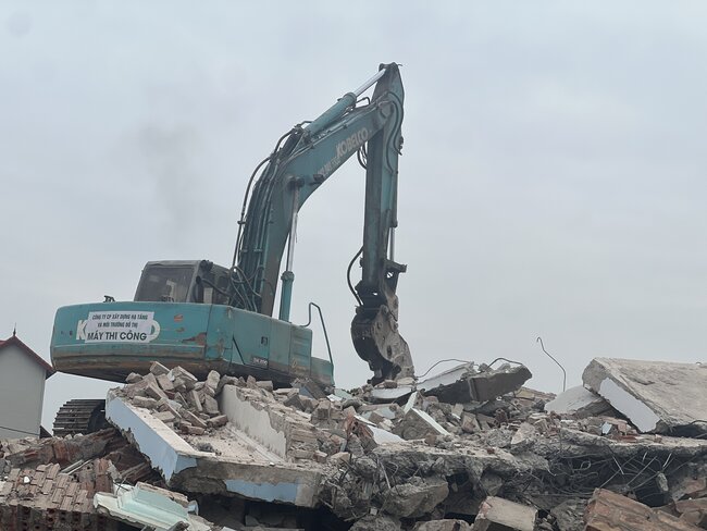 Xã Mê Linh đã hoàn thành giải phóng mặt bằng đường Vành đai 4. Ảnh: Cường Ngô