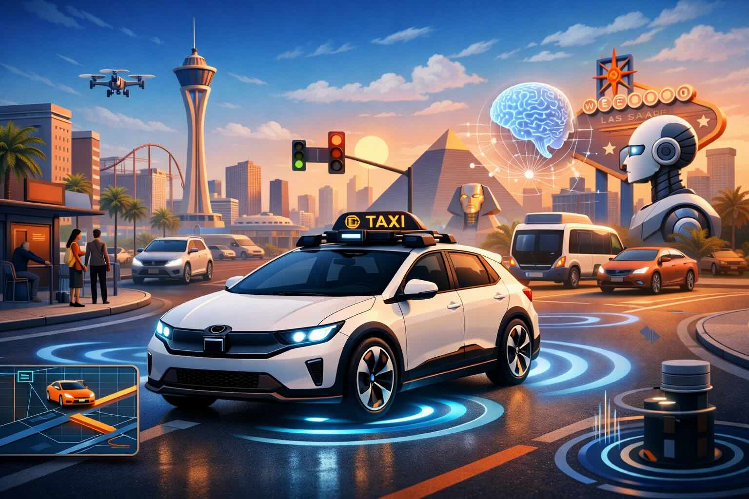 Xe tự lái Motional trở lại đường đua, đặt cược lớn vào trí tuệ nhân tạo. Đồ họa: AI