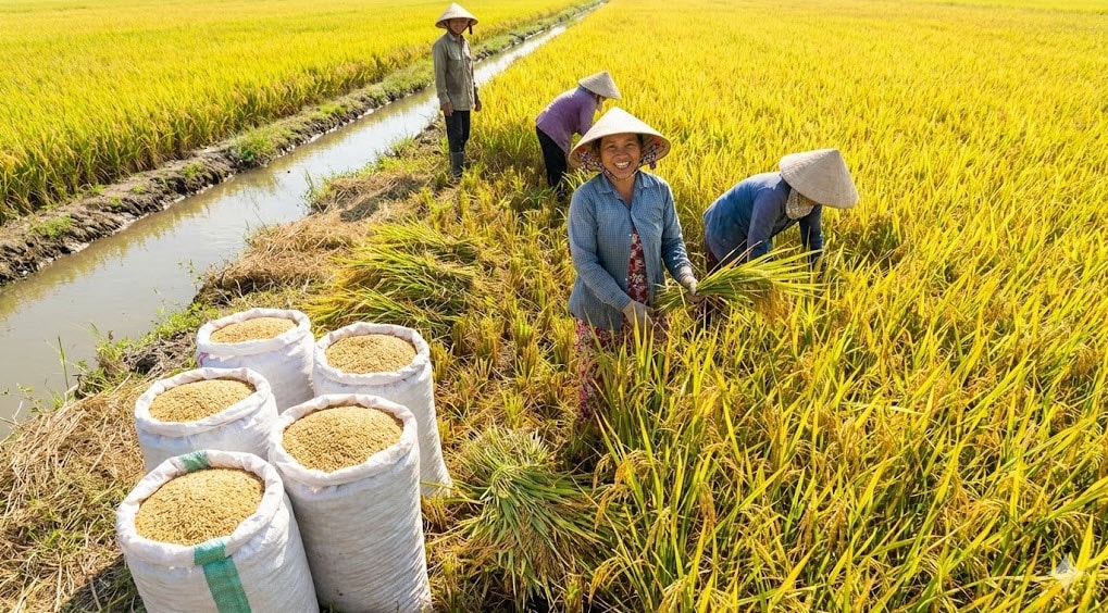 Giá lúa tươi ngày 20-1 có xu hướng nhích nhẹ ở nhóm lúa thơm, mang lại niềm vui cho nông dân thu hoạch sớm - Ảnh minh họa