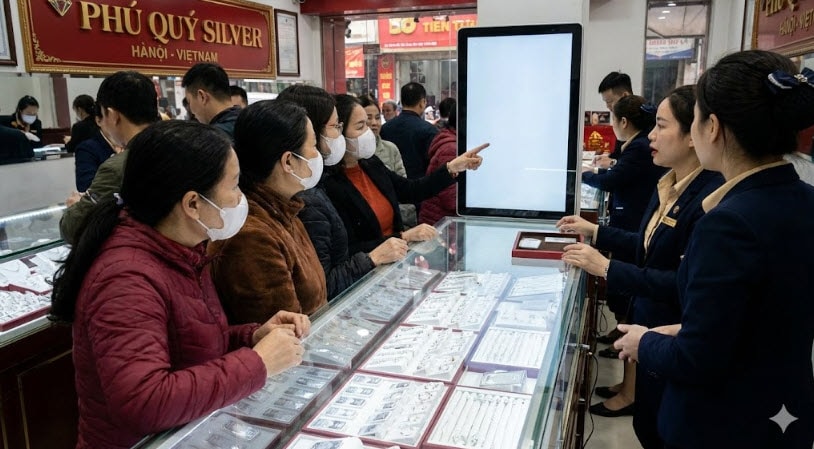 Giá bạc Phú Quý và bạc trong nước ngày 26-1-2026 tiếp tục tăng mạnh, bám sát đà lập đỉnh của thị trường thế giới