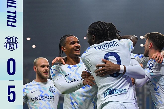 Inter Milan thắng đậm, Juventus thoát thua phút bù giờ