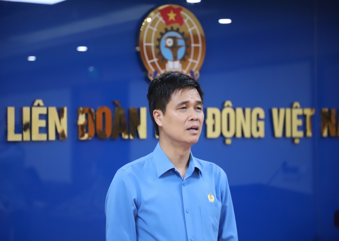 Ông Ngọ Duy Hiểu - Phó Chủ tịch Tổng Liên đoàn Lao động Việt Nam. Ảnh: Bảo Hân