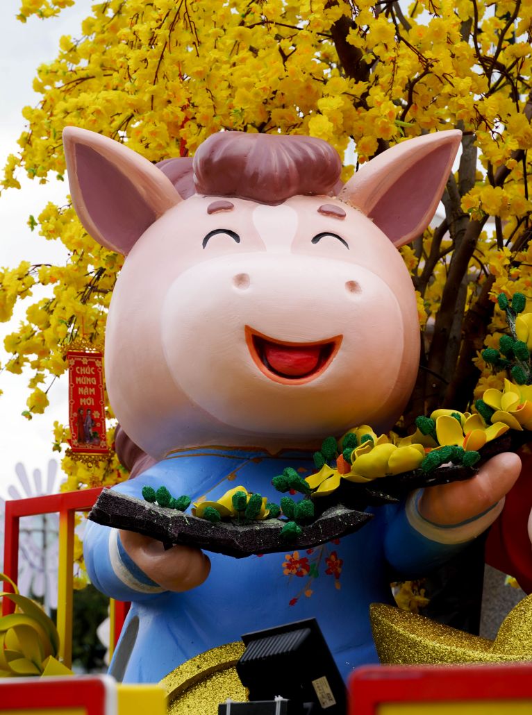 Linh vật ngựa gây thiện cảm với tạo hình dễ thương, gần gũi. Ảnh: Phương Anh