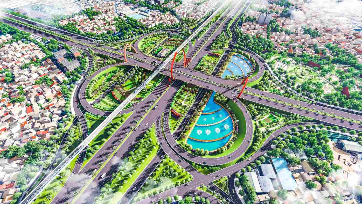 Phối cảnh nút giao Bình Thái. Ảnh: Ban Giao thông TPHCM