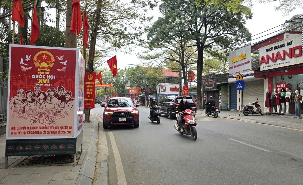 Chương Mỹ rực rỡ, sạch đẹp trước ngày hội lớn. Ảnh: Kim Nhuệ