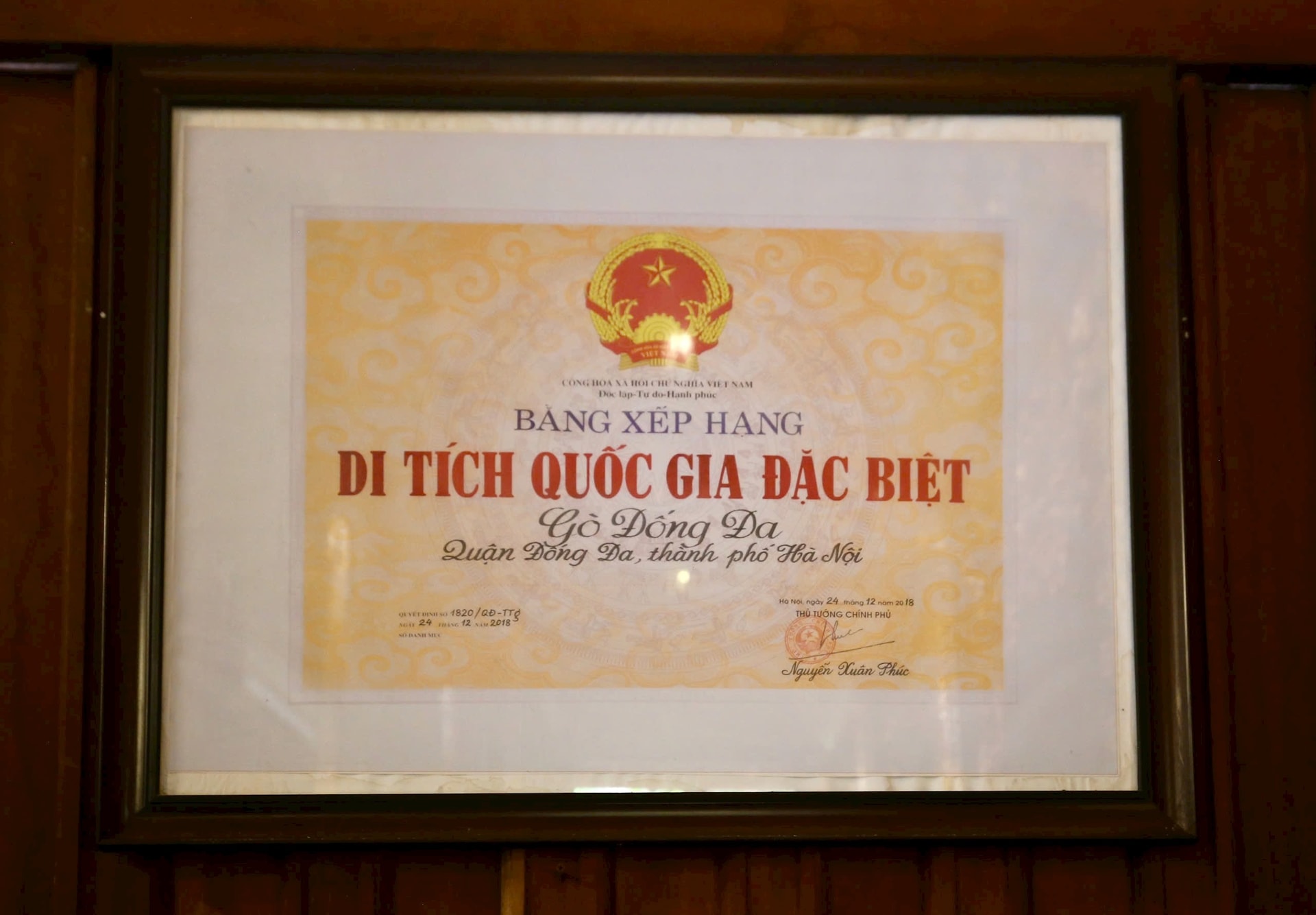 Di tích đã được xếp hạng. Ảnh: