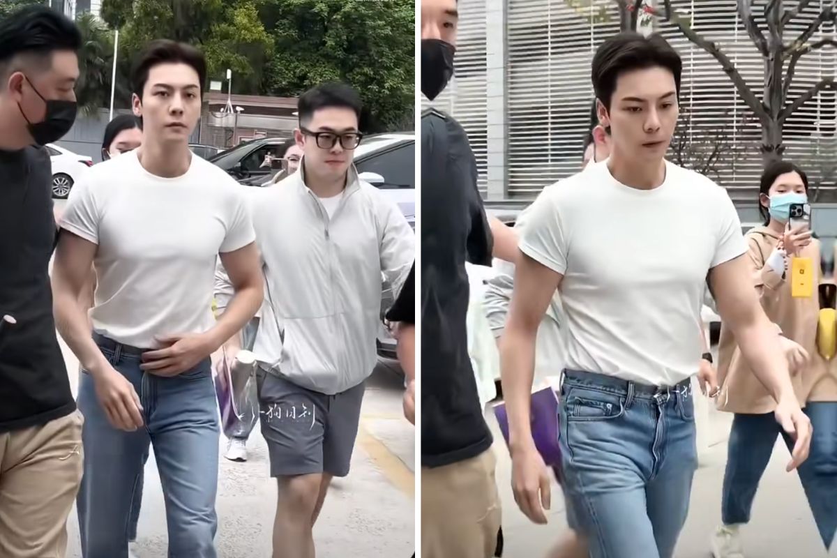 Trần Vỹ Đình trên phim trường “Tình yêu từ từ“. Ảnh: cắt từ video