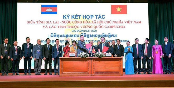 Gia Lai mở rộng hợp tác với 3 tỉnh Đông Bắc Campuchia