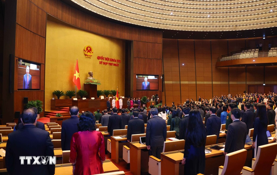 Lễ tuyên thệ nhậm chức của Chủ tịch nước Tô Lâm. (Ảnh: Văn Điệp/TTXVN)