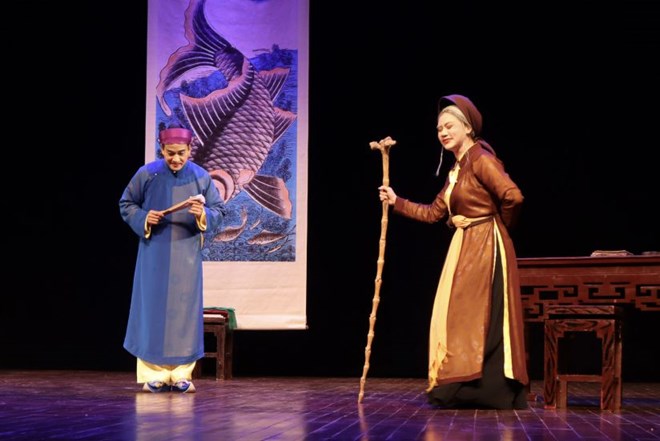 Vở kịch “Xúy Vân” do Nhà hát Chèo Việt Nam (cũ), nay là Nhà hát Sân khấu truyền thống Quốc gia Việt Nam dàn dựng và biểu diễn. Ảnh: Thùy Trang