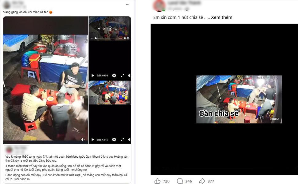 Vụ việc lan truyền trên mạng xã hội. Ảnh chụp màn hình