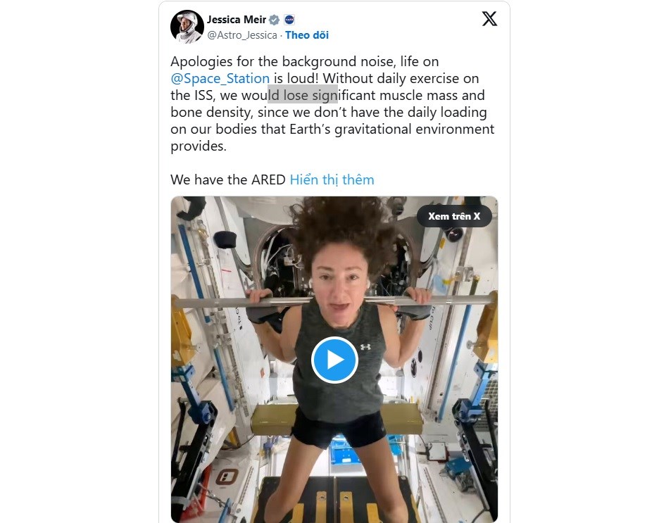 Phi hành gia NASA đeo AirPods khi tập luyện trên ISS - ảnh 2