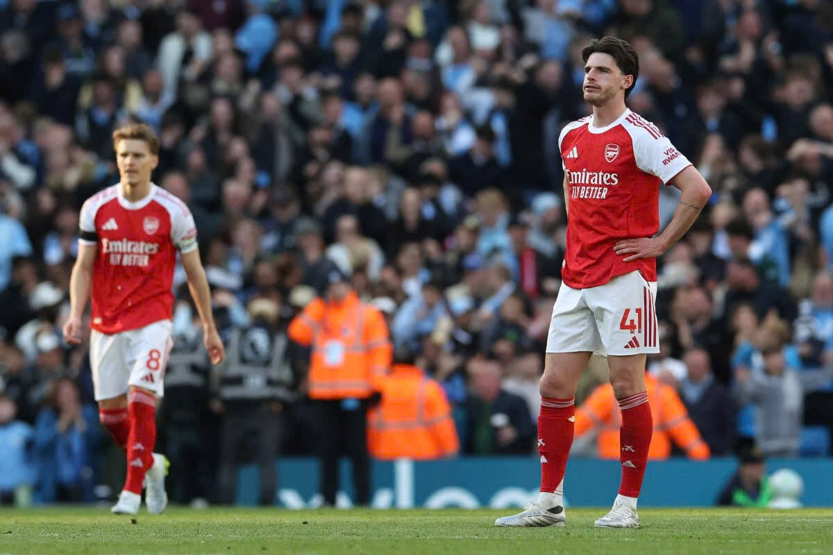 Arsenal chơi không tệ trước Man City.  Ảnh: AFP