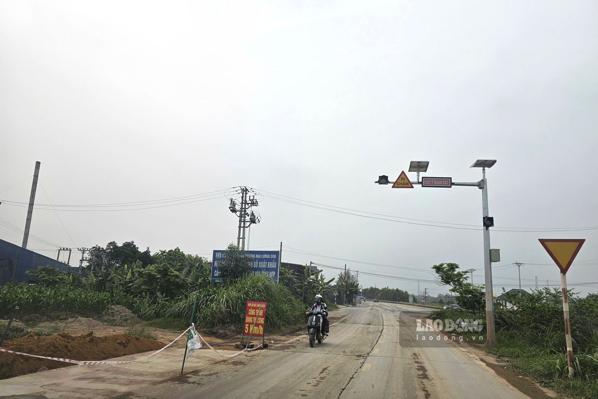 Tuyến đường Âu Cơ qua xã Bình Phú, tỉnh Phú Thọ đang thi công