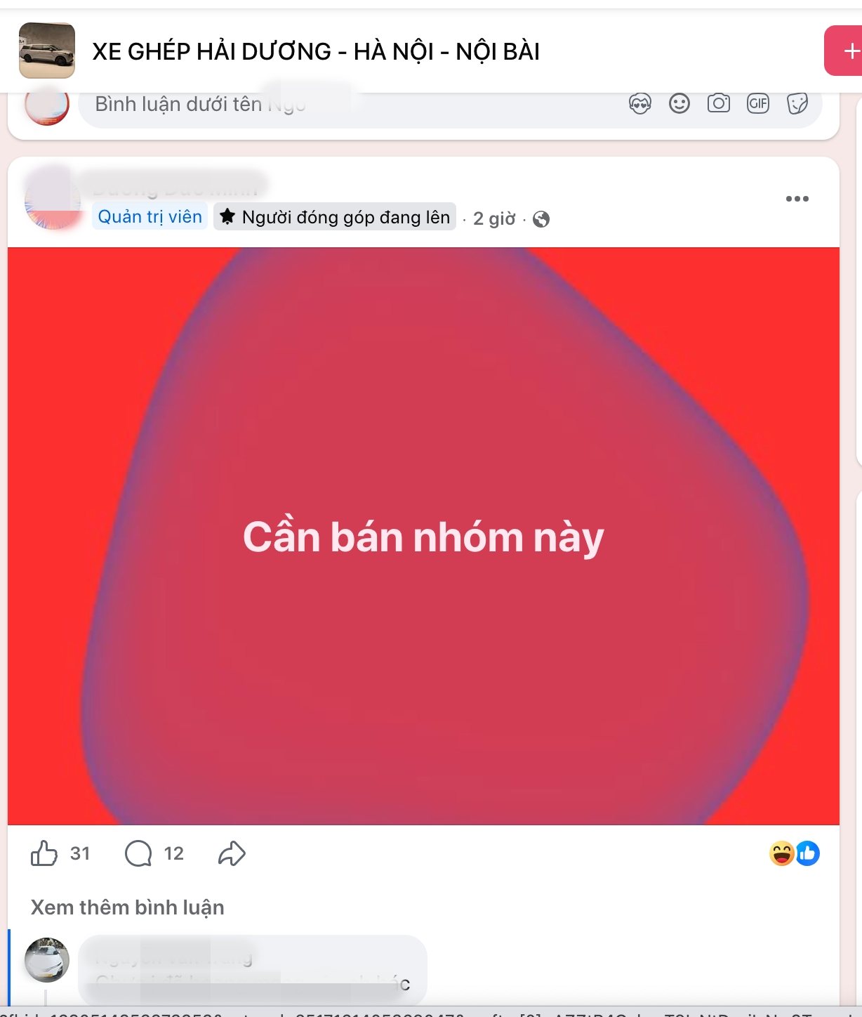 Nhiều quản trị viên đổi tên, rao bán nhóm xe ghép.