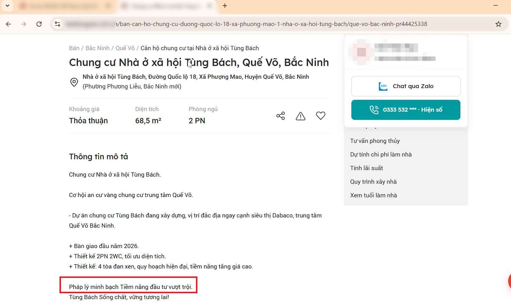Nhưng trên không gian mạng đã có nhiều tin rao bán, quảng cáo “tiềm năng đầu tư vượt trội“. Ảnh: PV