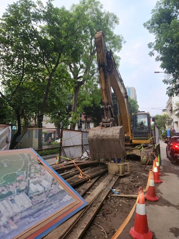 Dự án thoát nước khu vực nội đô Hà Nội. Ảnh Minh Hạnh