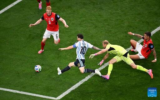 Các bàn thắng liên tục tìm đến Messi tại World Cup 2026. Ảnh: Xinhua