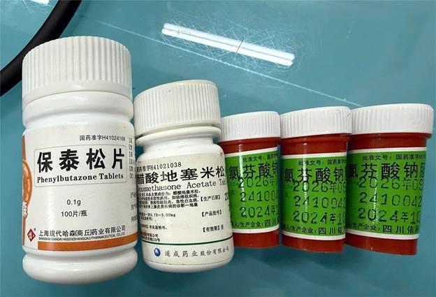 Thuốc người bệnh sử dụng có chứa chất cấm Phenylbutazone. Ảnh: BVCC