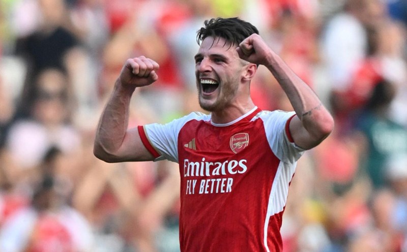 Declan Rice cũng từng là tân binh đắt giá của Arsenal. Ảnh: AFP