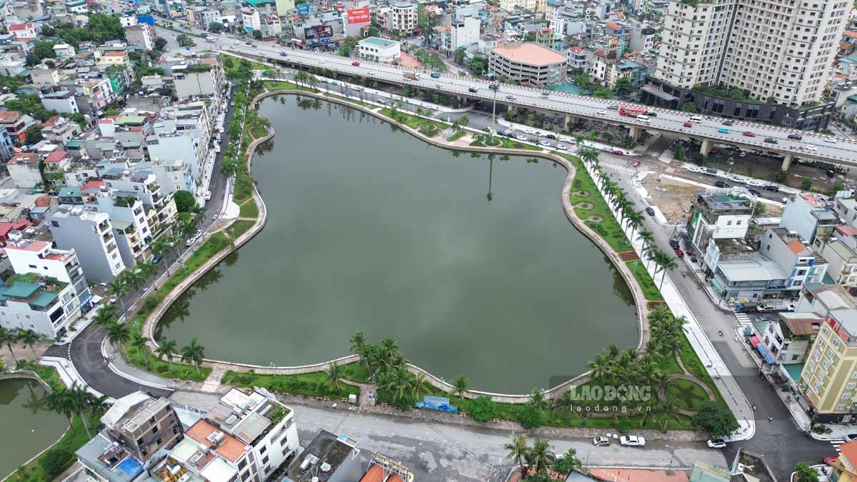 Khu vực hồ điều hòa Yết Kiêu, phường Hồng Gai, tỉnh Quảng Ninh (điểm thường xuyên ngập lụt khi mưa lớn). Ảnh; Đoàn Hưng