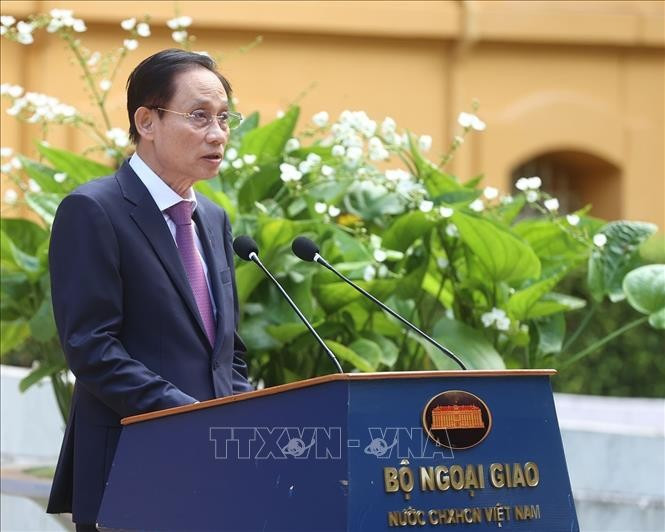 Bộ trưởng Bộ Ngoại giao Lê Hoài Trung phát biểu. Ảnh: TTXVN. 15.jpg