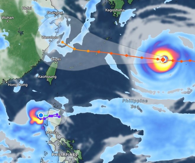 Bão Dolphin và Kujira cùng hoạt động, tăng mưa lớn khắp Đông Nam Á