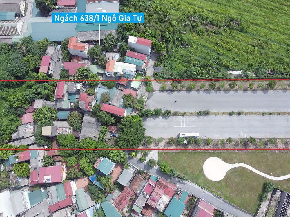 Tuyến đường 48m có chiều dài khoảng 310m. Ảnh: Ban Quản lý Dự án đầu tư – Hạ tầng phường Việt Hưng