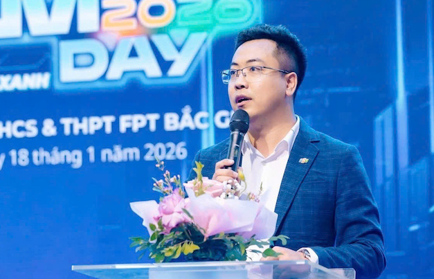 Thầy Đinh Đức Hiền – Giám đốc Trường Tiểu học, THCS, THPT FPT Bắc Giang. Ảnh: Nhân vật cung cấp
