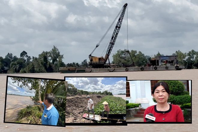 Khai thác cát trên sông Hậu: Người dân