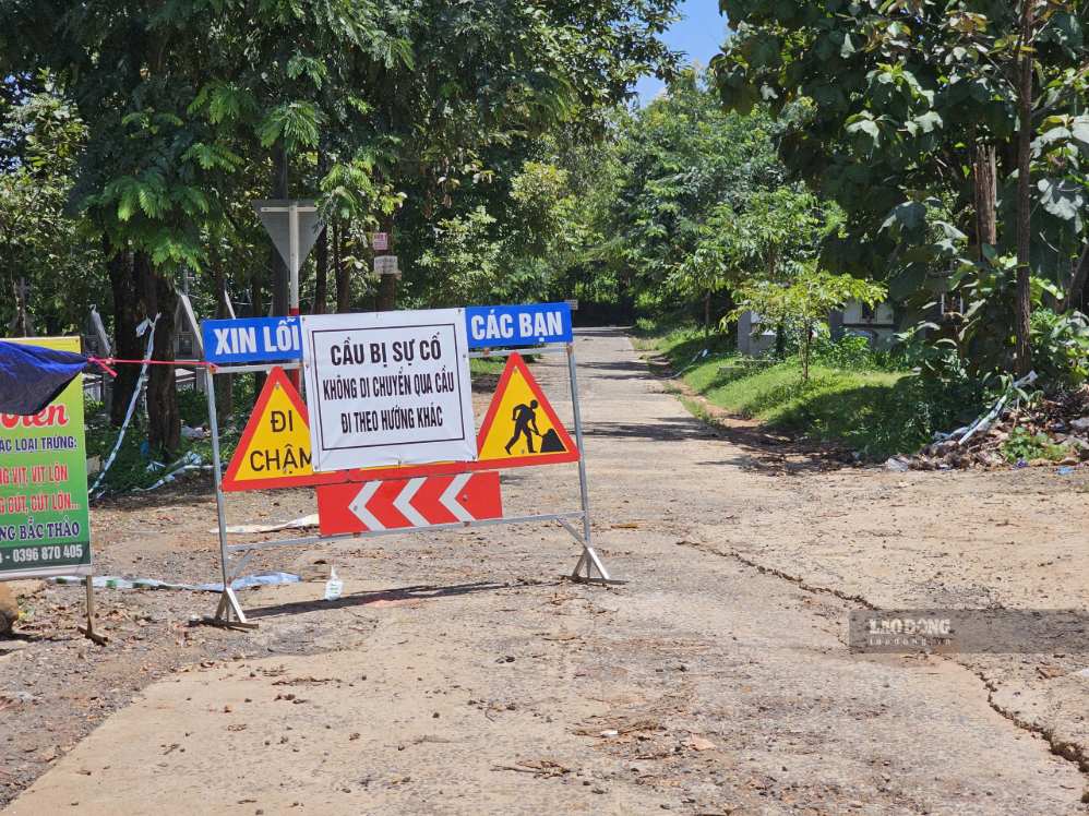 Khu vực cầu buôn Tuôr vừa mới xảy ra sự cố. Ảnh: Bảo Trung