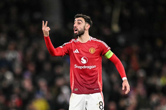 Bruno Fernandes có thêm một trận đấu mờ nhạt. Ảnh: AFP