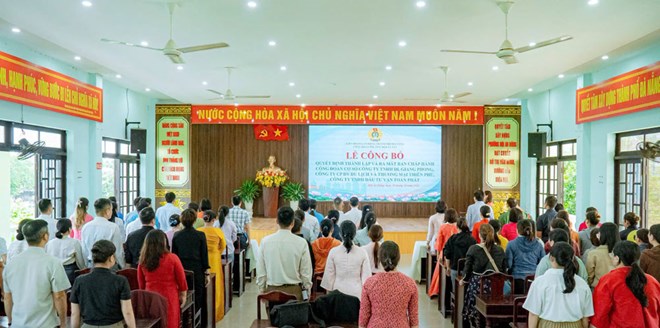 Công đoàn phường Hội An Tây, Đà Nẵng thành lập 3 công đoàn cơ sở mới